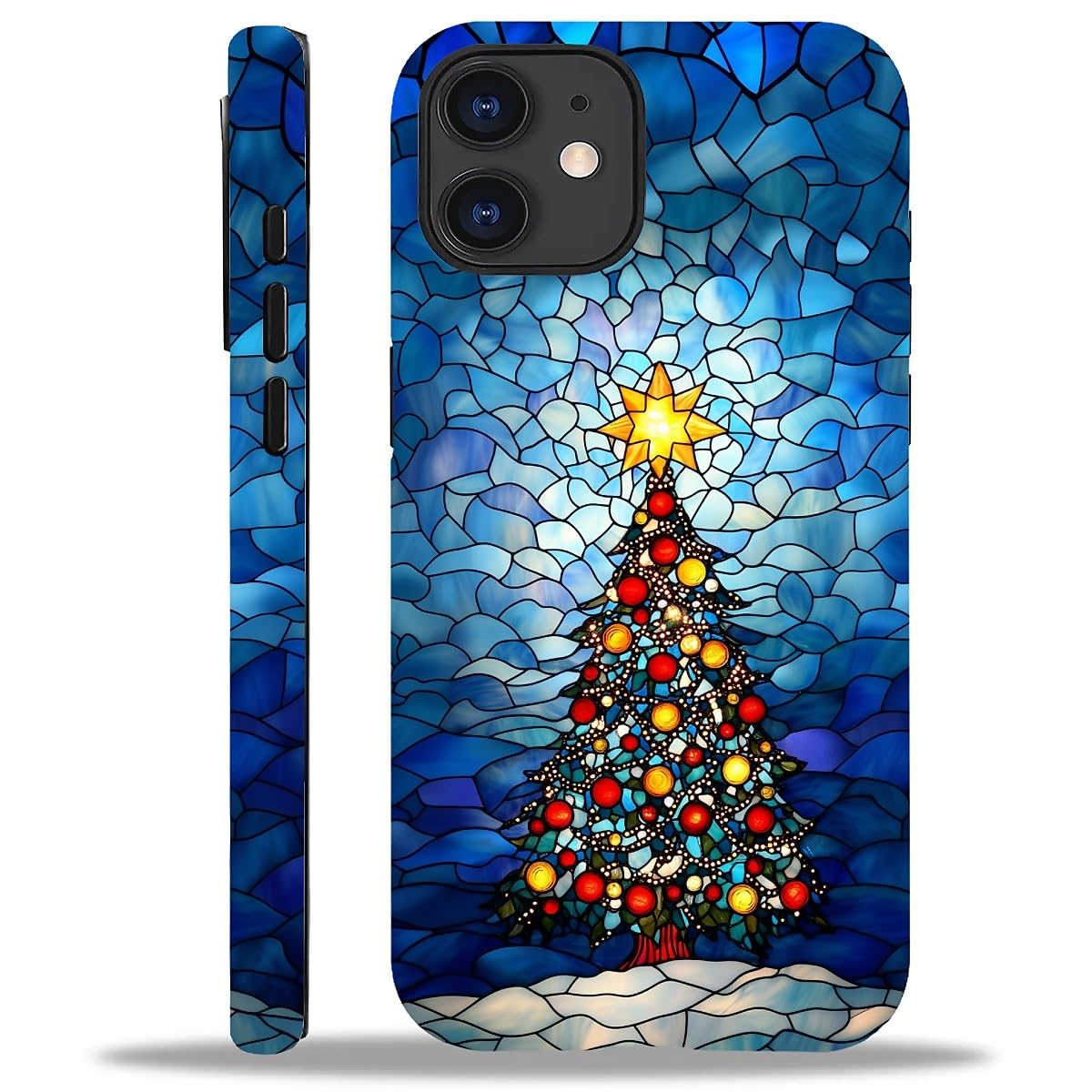 Case Compatible with iPhone 16,Christmas Decorations-Santa Claus Hybrid 2-Layer Hard Shell+Silicone Double Protective Scratch-Resistant Shockproof Case for iPhone 16