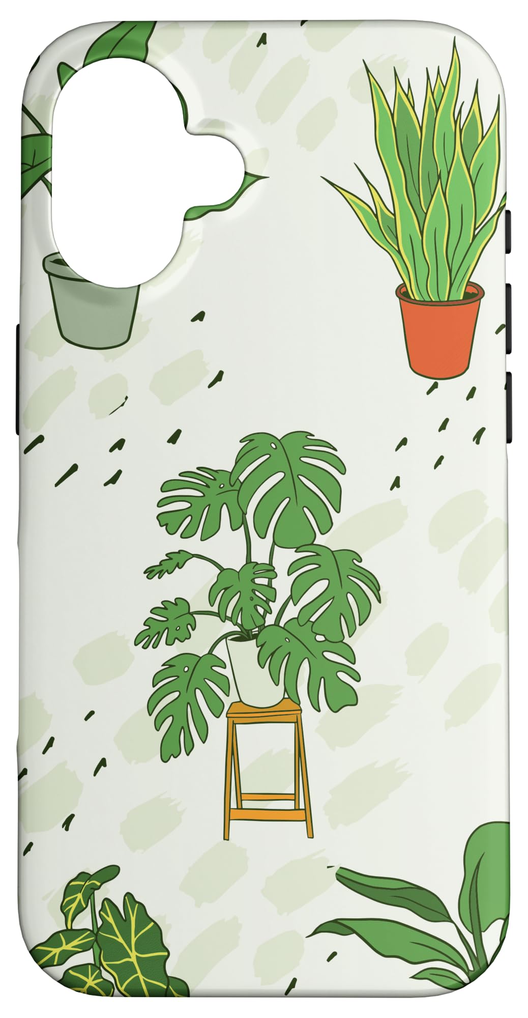Monstera plant Houseplant Illustrations | Boho Nature Leaf Case for iPhone 15