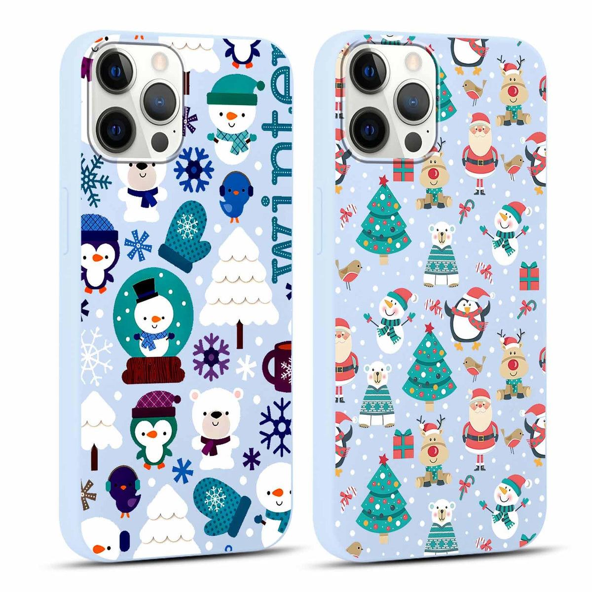 2 Pack Merry Christmas Phone Case for iPhone 16 6.1", Cute Xmas Christmas Tree Pattern Case with Candy Design Christmas Decorations Gifts Shockproof Soft Silicone Cover for Girl Women