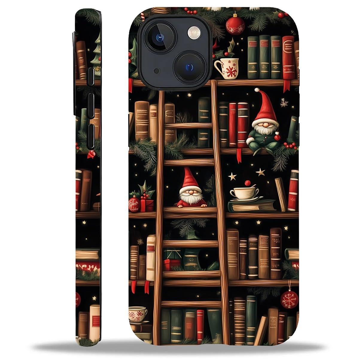 Case Compatible with iPhone 16,Christmas Decorations-Santa Claus Hybrid 2-Layer Hard Shell+Silicone Double Protective Scratch-Resistant Shockproof Case for iPhone 16