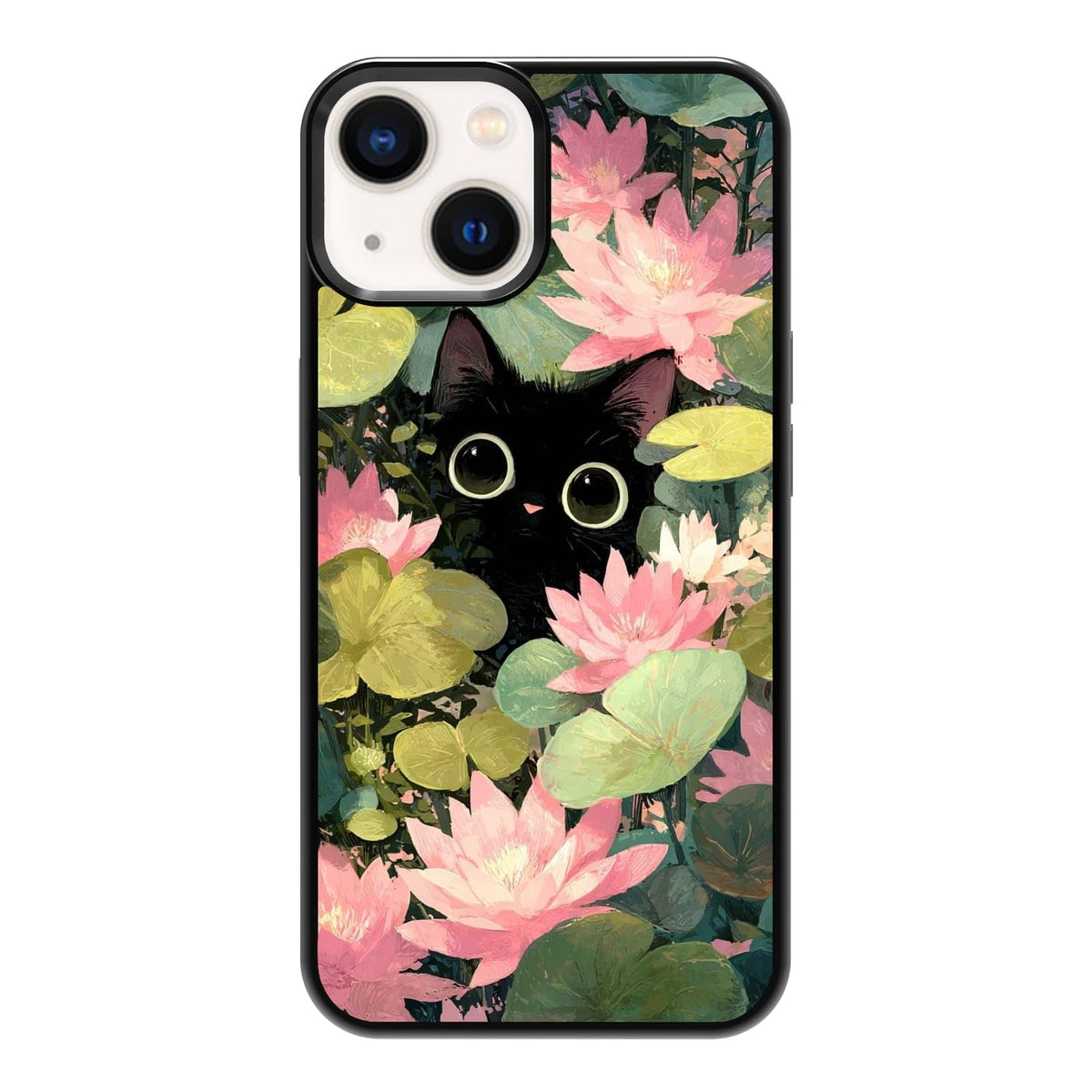 Plant Lover Black Cat Houseplants Indoor Garden Aesthetic Phone Case, Shockproof Protective Cover for iPhone 11 12 13 14 15 16 17 Pro Max Plus Mini XR 7 8 SE