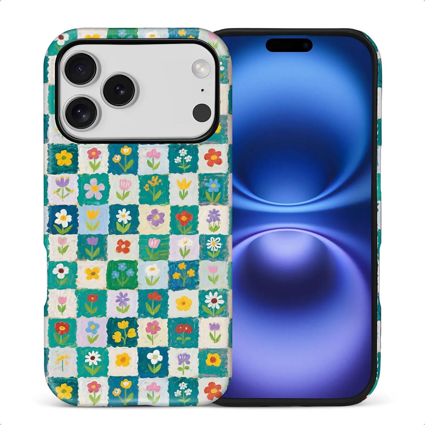 for iPhone 15 Pro Case,Hybrid 2-Layer Hard Shell + Silicone Protective Case -Resistant Shockproof- A Naughty Cat with Blue Stripes Eating Fish
