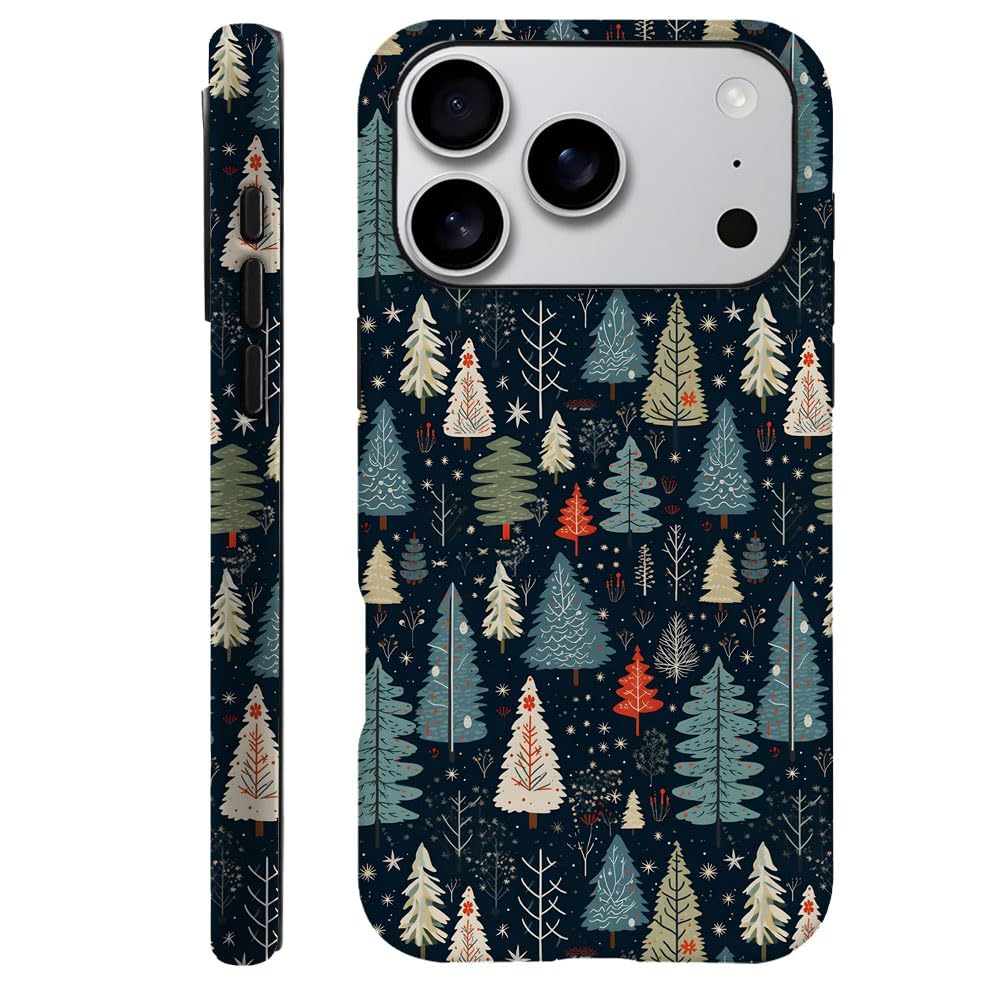 Compatible with iPhone 15 Pro,Durable & Shockproof Phone Case Cover Design - Christmas Retro Doodle