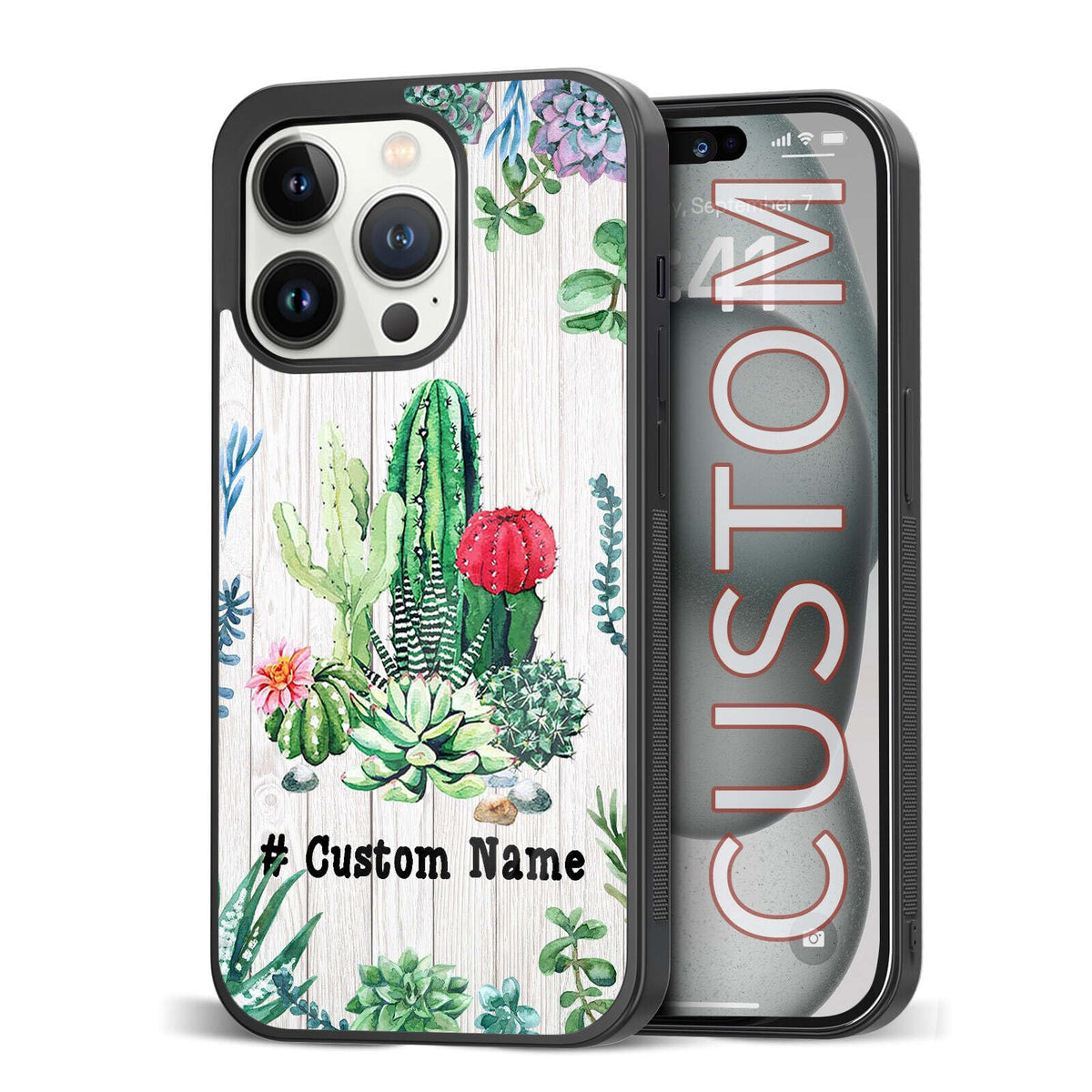 Custom Name Phone Cases for Plant LoverKawaii Wildland Shockproof Cover Case for iPhone 11 12 13 14 15 16 17 Pro Max Plus Mini Xr Xs| for Samsung S20 S21 S22 S23 S24 S25 S26 Ultra Plus FE