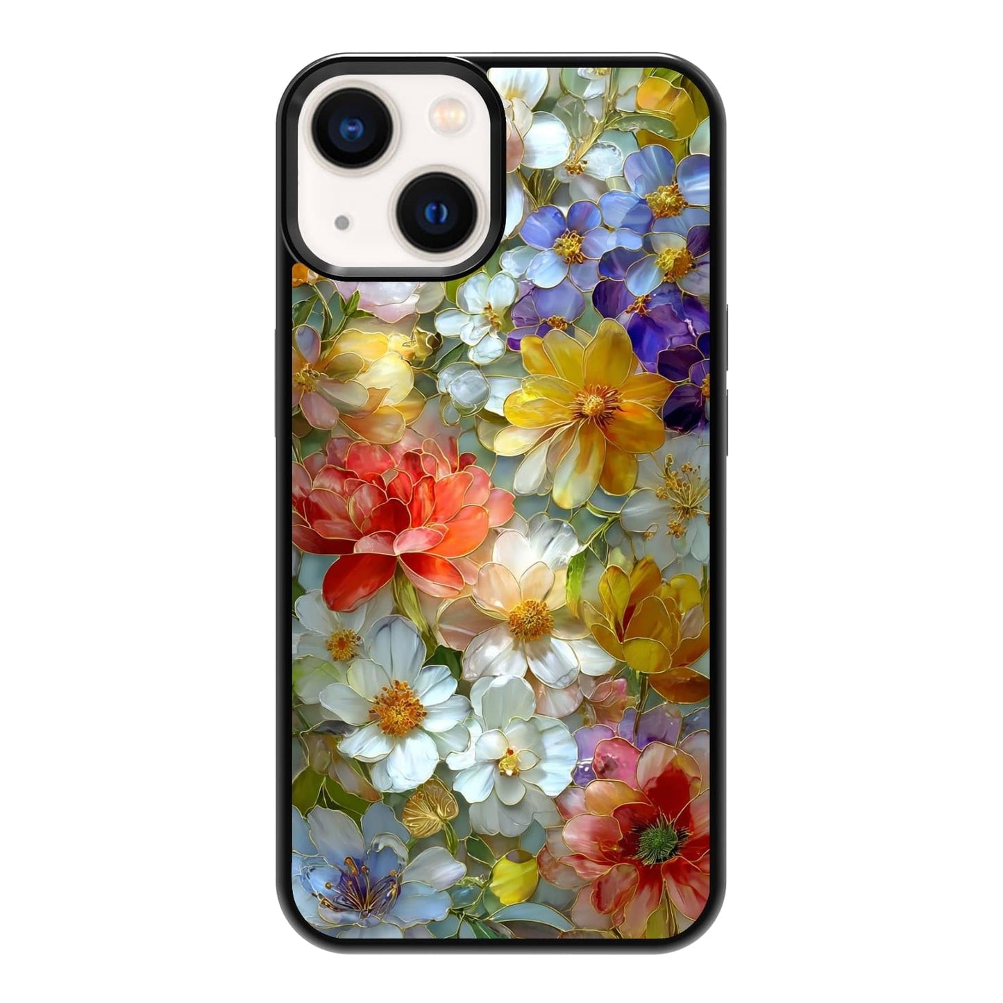 Vibrant Redwood Forest Path Wildflowers Nature Landscape Phone Case, Shockproof Protective Cover for iPhone 11 12 13 14 15 16 17 Pro Max Plus Mini XR 7 8 SE
