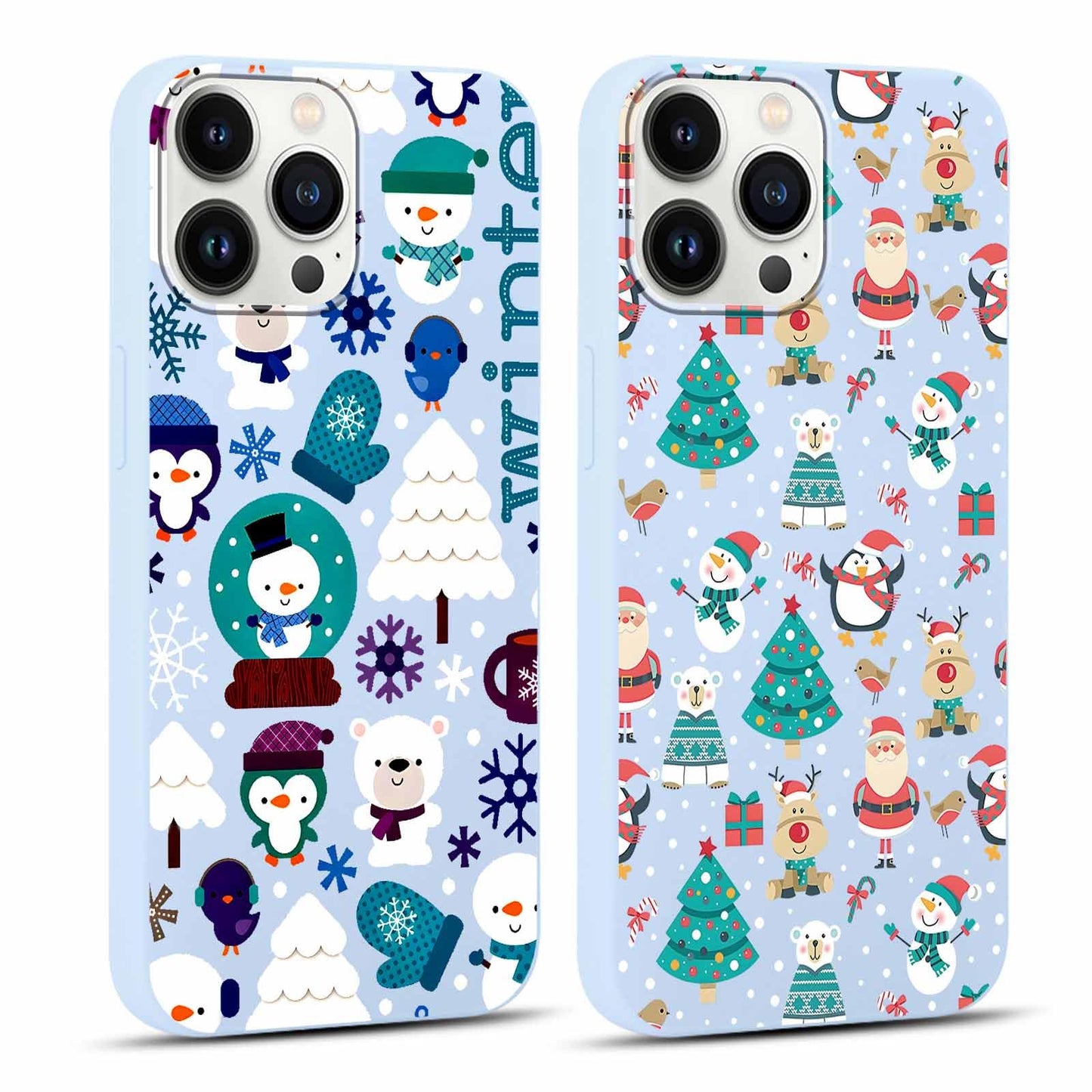 2 Pack Merry Christmas Phone Case for iPhone 16 6.1", Cute Xmas Christmas Tree Pattern Case with Candy Design Christmas Decorations Gifts Shockproof Soft Silicone Cover for Girl Women