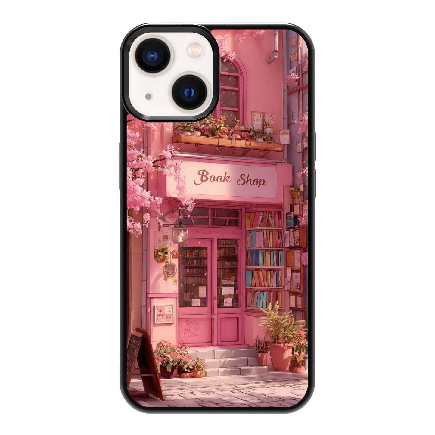Dark Botanical Wildflower Forest Green Leaf White Blossom Nature Art Phone Case, Shockproof Protective Cover for iPhone 11 12 13 14 15 16 17 Pro Max Plus Mini XR 7 8 SE