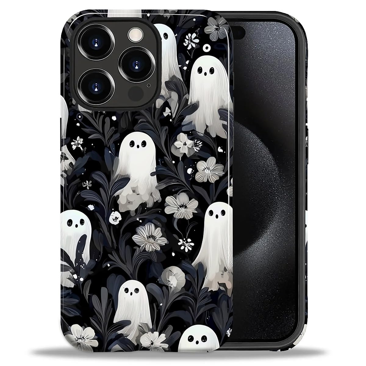 DAIZAG Case for iPhone 13 iPhone 14, Christmas Coffee Snowflake Cane Full-Body Design Hybrid Dual Protection Soft TPU + Hard PC, Shockproof Scratch-Resistant Protective Cover Phone Case for Men Women