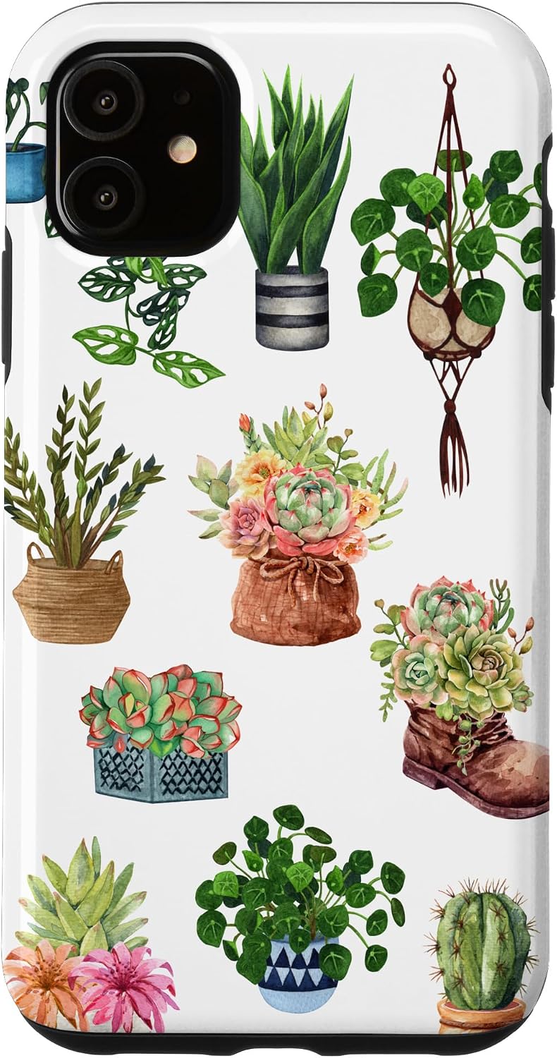 iPhone 14 Boho Indoor and Outdoor Plant Lover Succulent Cactus Nature Case