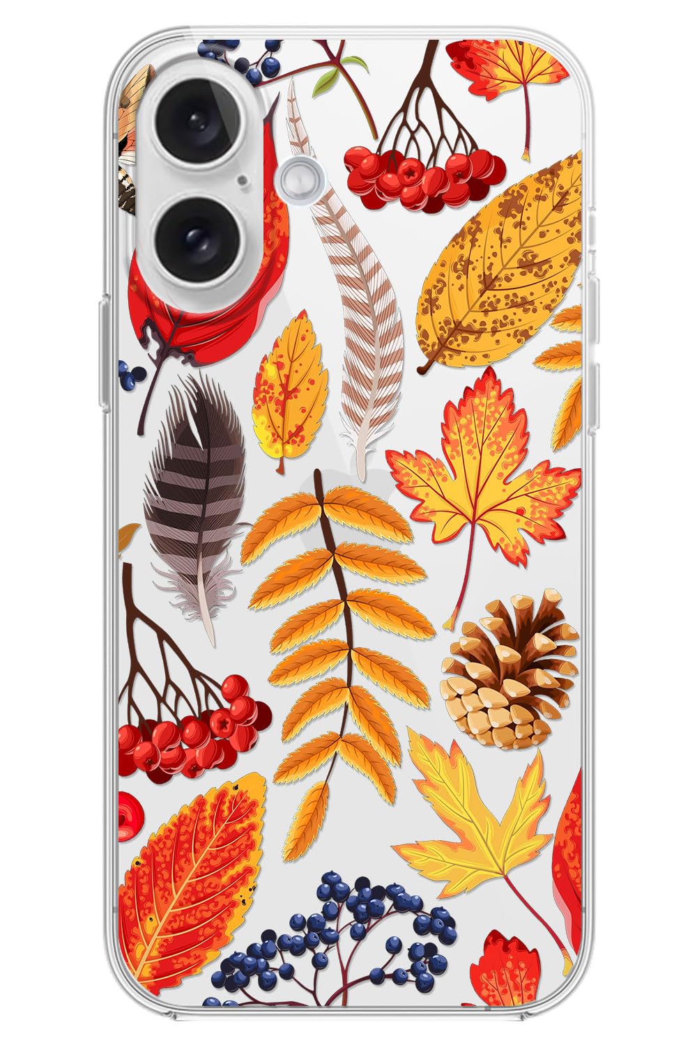 Blingy's for iPhone 17 Case, Christmas Tree Snowflake Winter Clear Case | Transparent, Winter Holiday Design, Snowflake Pattern, Christmas Pattern, Merry Christmas, Soft TPU Protective Case 6.3 in
