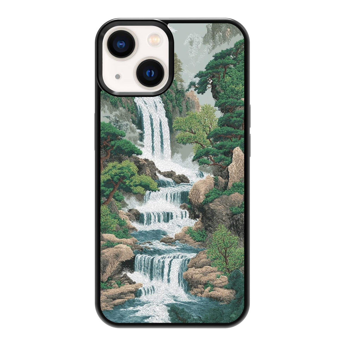 Lush Tropical Monstera Leaves Black Cat Botanical Art Phone Case, Shockproof Protective Cover for iPhone 11 12 13 14 15 16 17 Pro Max Plus Mini XR 7 8 SE