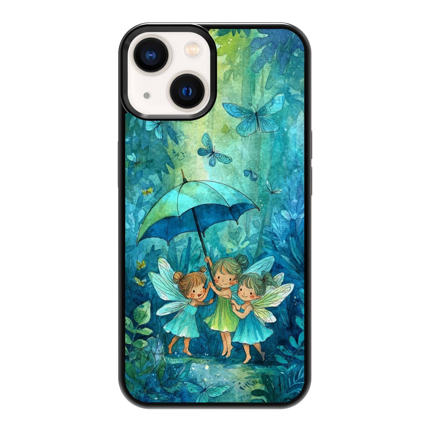 Lush Garden Wildflower Field Green Botanical Nature Aesthetic Phone Case, Shockproof Protective Cover for iPhone 11 12 13 14 15 16 17 Pro Max Plus Mini XR 7 8 SE
