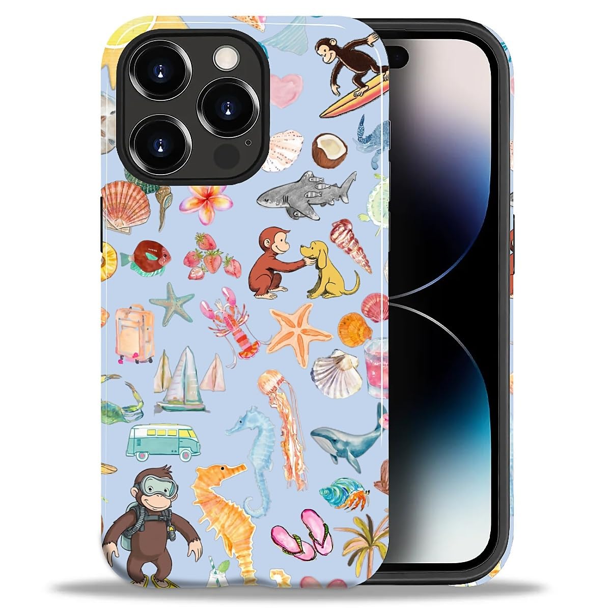 CARLOCA Case for iPhone 16 Pro,Vintage Cat Animal Pet Lover Collage Design Hybrid Dual Protection Soft TPU + Hard PC, Shockproof & Anti-Scratch Cover Men Women Stylish Protective Phone Case