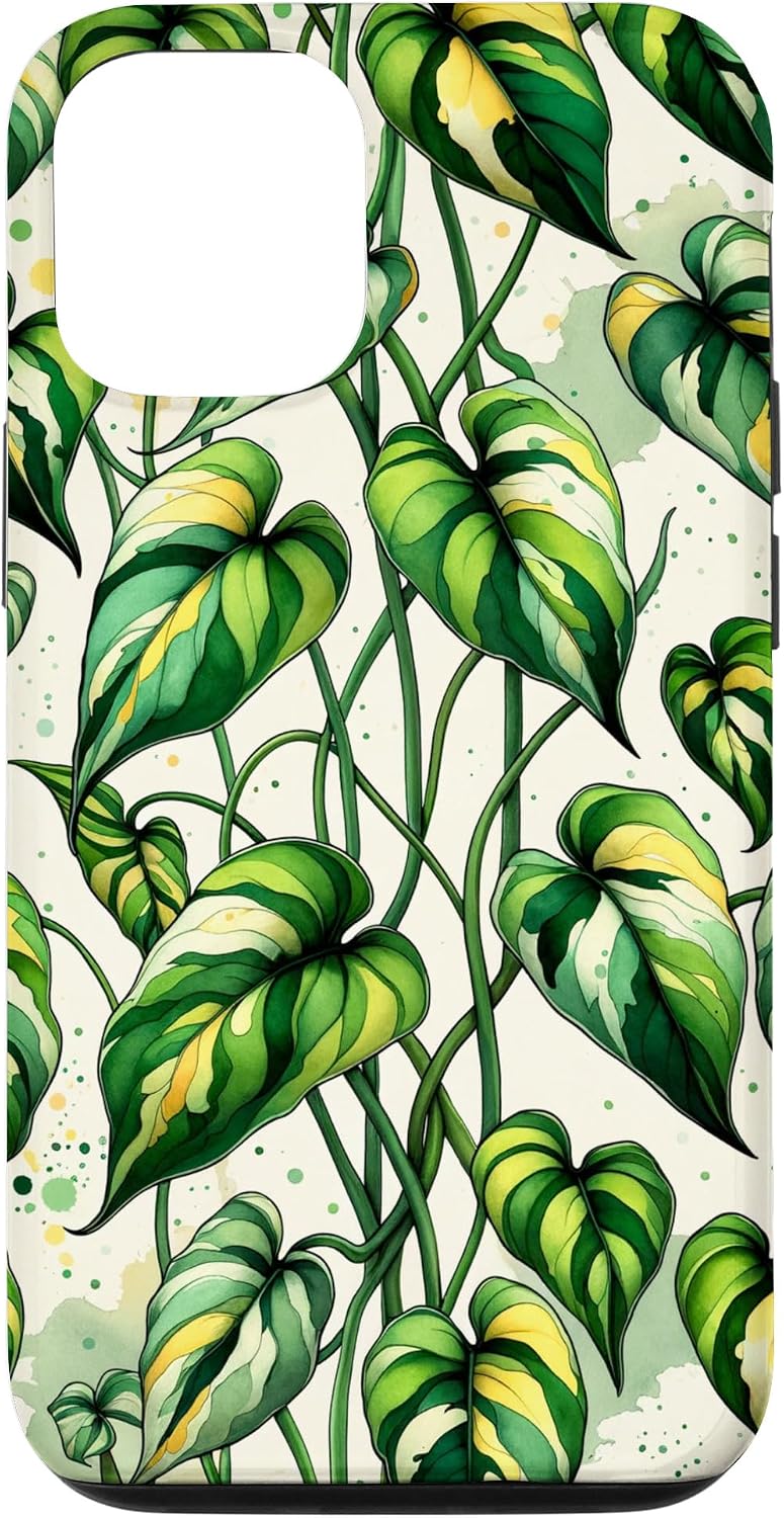 iPhone 14 Nature-Inspired Botanical Pothos House Plant Decorative Case