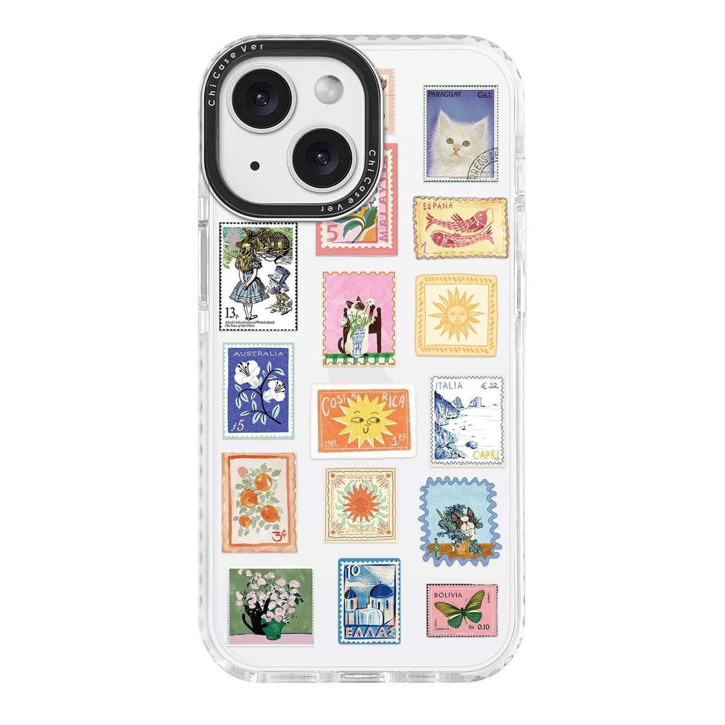 for iPhone 13 & iPhone 14 Case, Watercolor Siamese Cat Daisy Pattern with Blue Eyes, Military-Grade Drop Protection, Cute Pet Soft TPU Protective Cover with Camera Control for Girls Teens