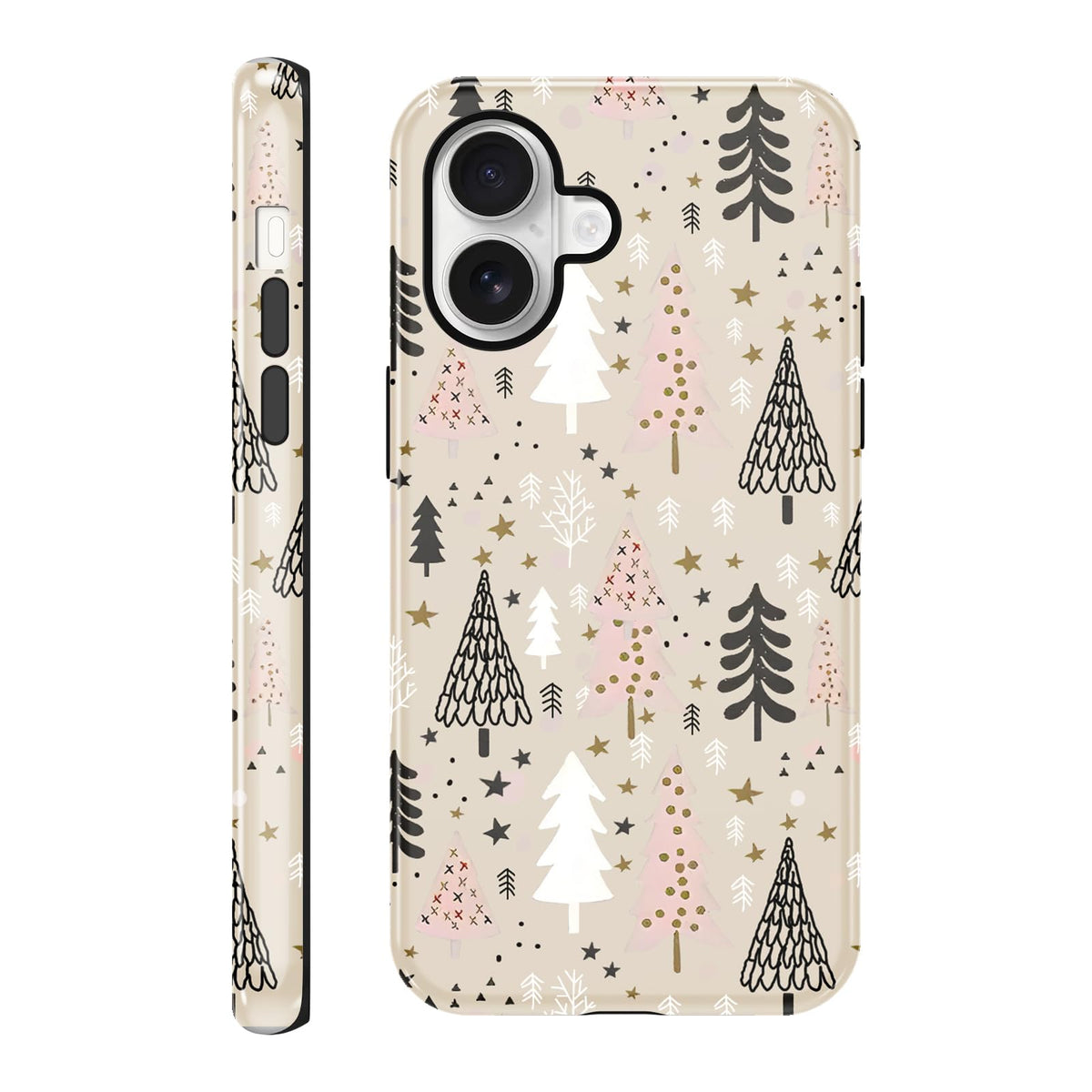 Merry Christmas Phone Case for iPhone 13/14, Cute Case with Candy Gingerbread Man Pattern, Hybrid Durable Shockproof Soft Silicone Cover for Girl Women Men Boys