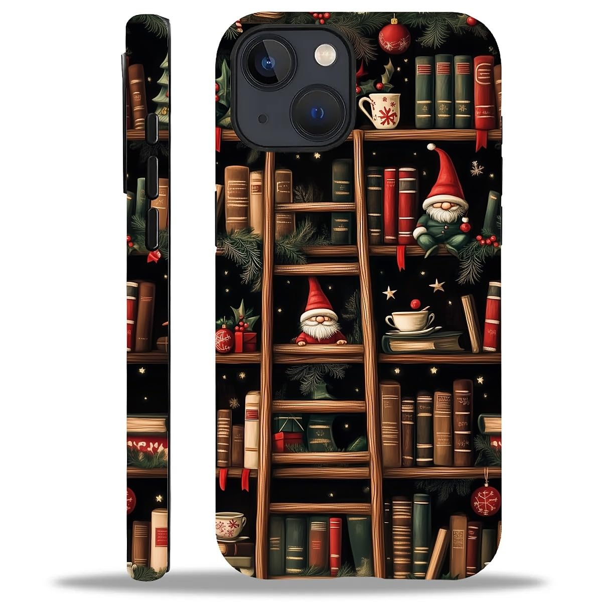 Case Compatible with iPhone 16,Christmas Decorations-Santa Claus Hybrid 2-Layer Hard Shell+Silicone Double Protective Scratch-Resistant Shockproof Case for iPhone 16