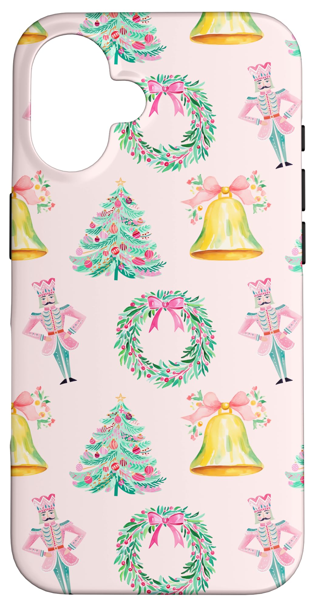Preppy Pink Christmas Nutcracker Print Case for iPhone 15