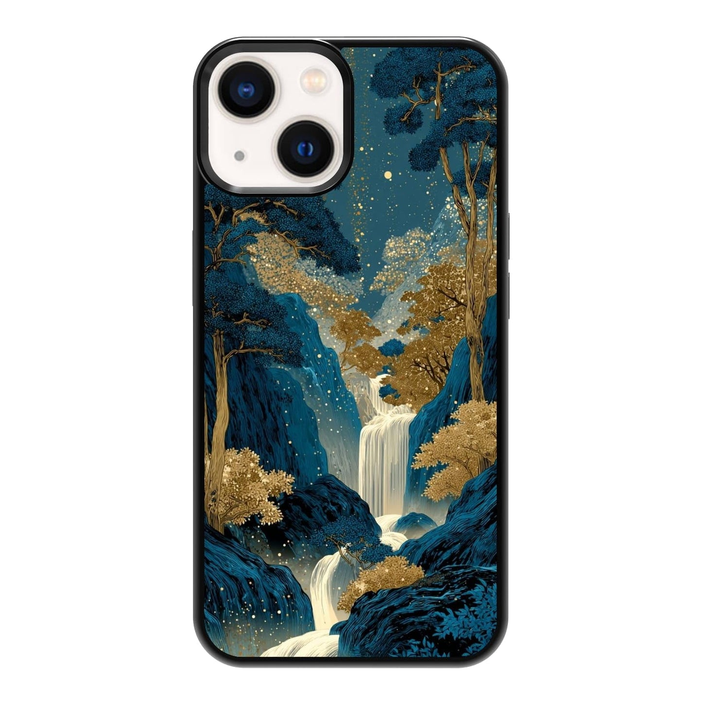 Nature Stained Glass Green Forest Tree Sunlight Phone Case, Shockproof Protective Cover for iPhone 11 12 13 14 15 16 17 Pro Max Plus Mini XR 7 8 SE