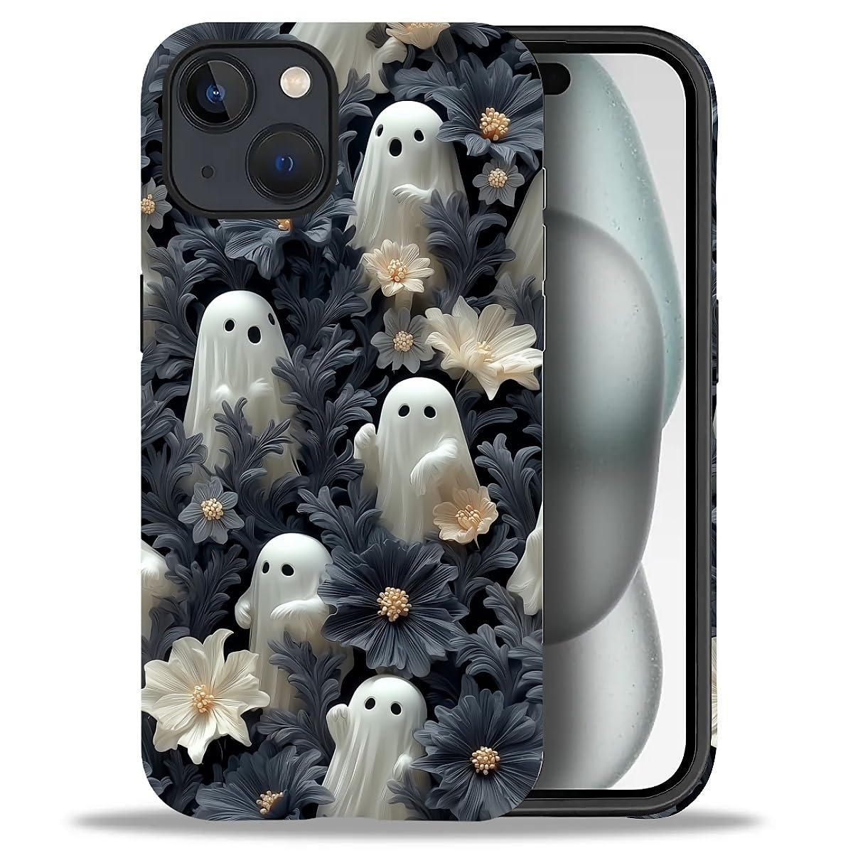 Case for iPhone 17,Drop Protection Hybrid 2-Layer Hard Phone Cover-Vintage Christmas Stamps Collage