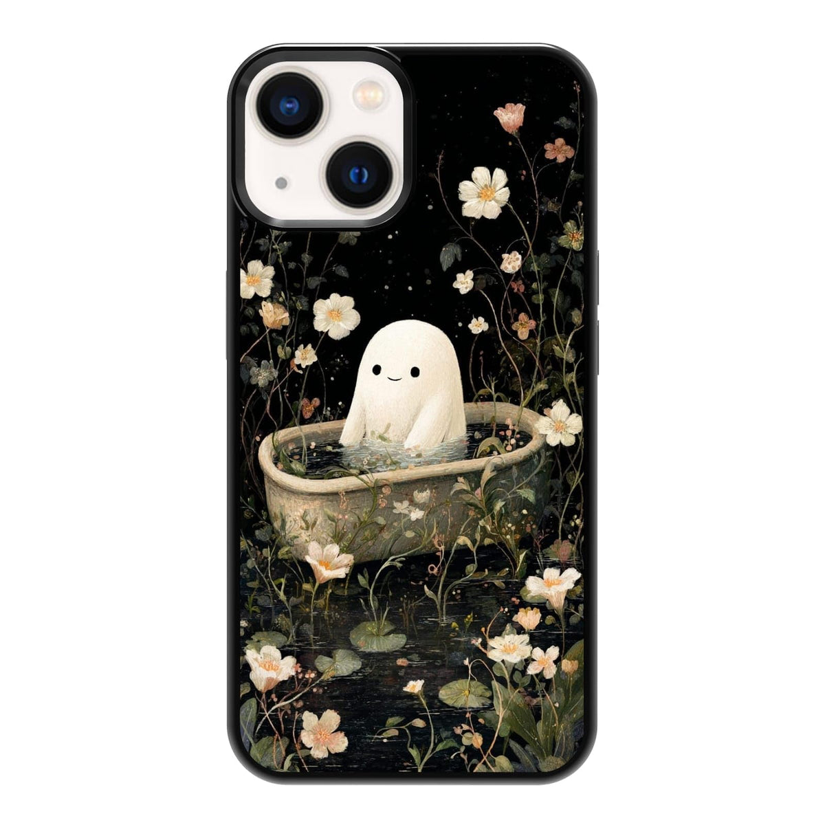 Black Cat Indoor Jungle Potted Plants Bookshelf Dark Green Botanical Urban Forest Phone Case, Shockproof Protective Cover for iPhone 11 12 13 14 15 16 17 Pro Max Plus Mini XR 7 8 SE