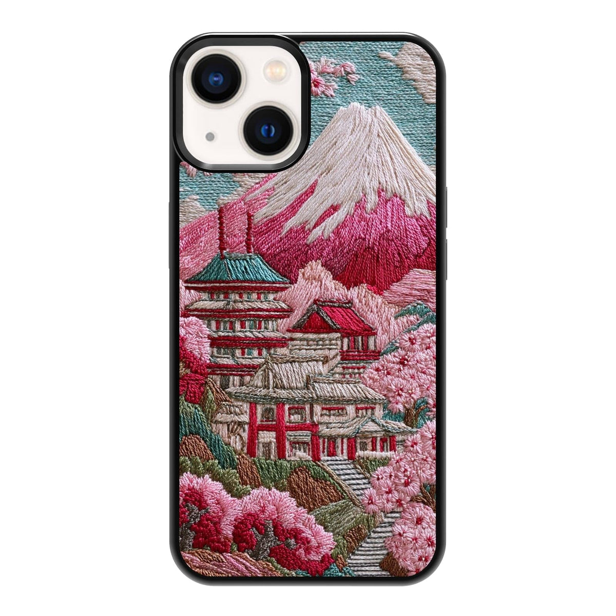 Nature Stained Glass Green Forest Tree Sunlight Phone Case, Shockproof Protective Cover for iPhone 11 12 13 14 15 16 17 Pro Max Plus Mini XR 7 8 SE