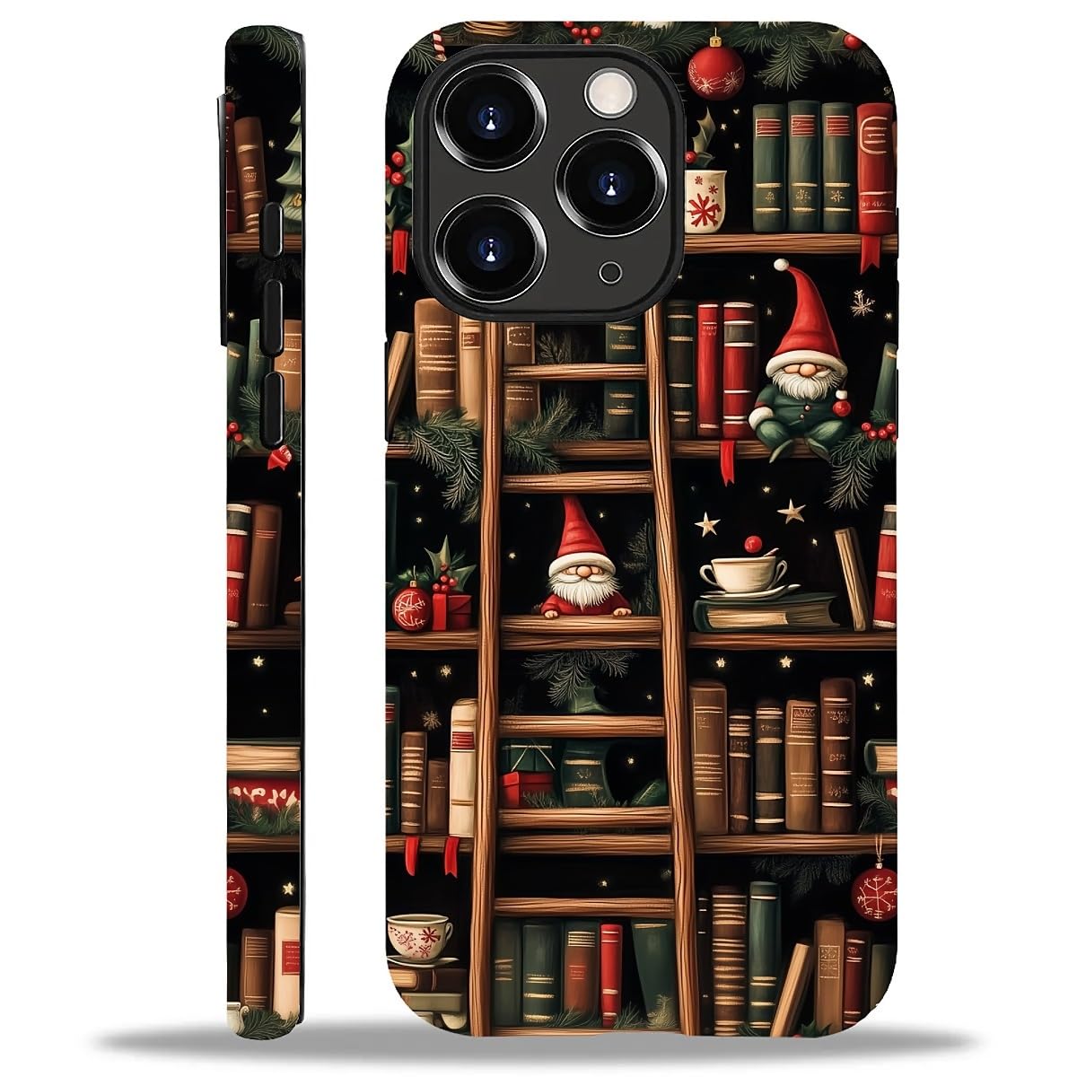 Case Compatible with iPhone 16,Christmas Decorations-Santa Claus Hybrid 2-Layer Hard Shell+Silicone Double Protective Scratch-Resistant Shockproof Case for iPhone 16