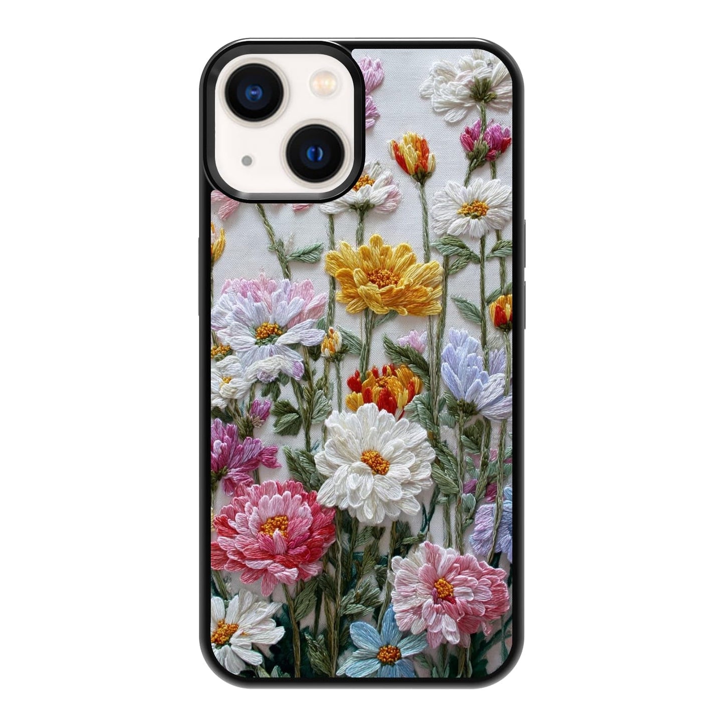 Lush Garden Wildflower Field Green Botanical Nature Aesthetic Phone Case, Shockproof Protective Cover for iPhone 11 12 13 14 15 16 17 Pro Max Plus Mini XR 7 8 SE