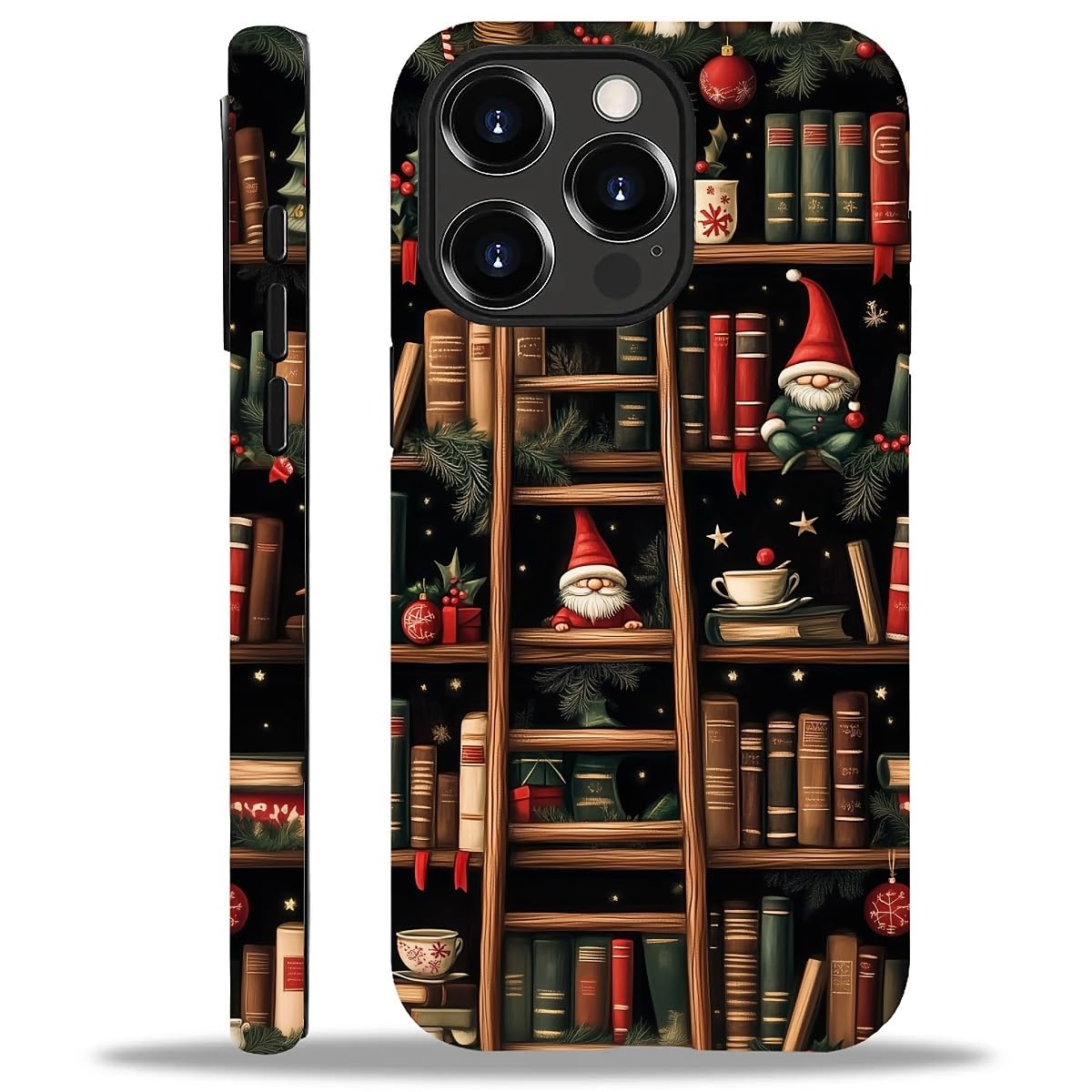 Case Compatible with iPhone 16,Christmas Decorations-Santa Claus Hybrid 2-Layer Hard Shell+Silicone Double Protective Scratch-Resistant Shockproof Case for iPhone 16