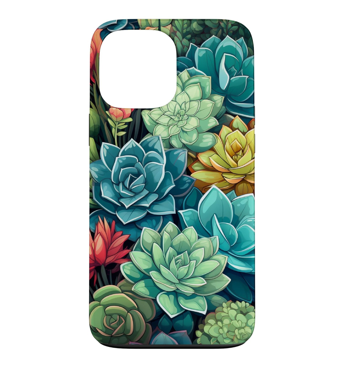 Succulent Plant Botanical Green Floral Pattern Flower Cactus Case for iPhone Air