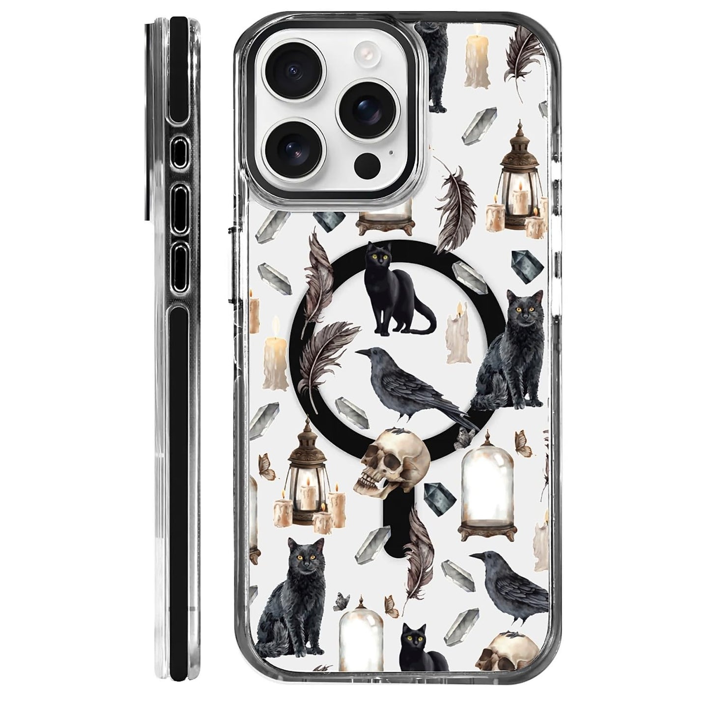 for iPhone 15 Case,Compatible with MagSafe,The Transparent TPU Silicone Protects The Phone Case from Drops, Slips and Fingerprints.Blue Ocean Whale Shark Octopus Turtle Collage