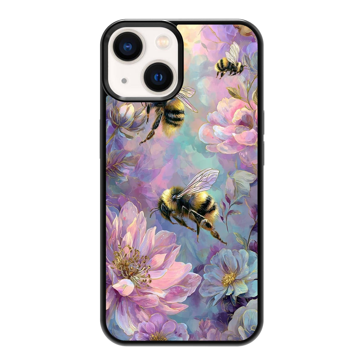 Four Seasons Tree of Life Watercolor Nature Phone Case, Shockproof Protective Cover for iPhone 11 12 13 14 15 16 17 Pro Max Plus Mini XR 7 8 SE