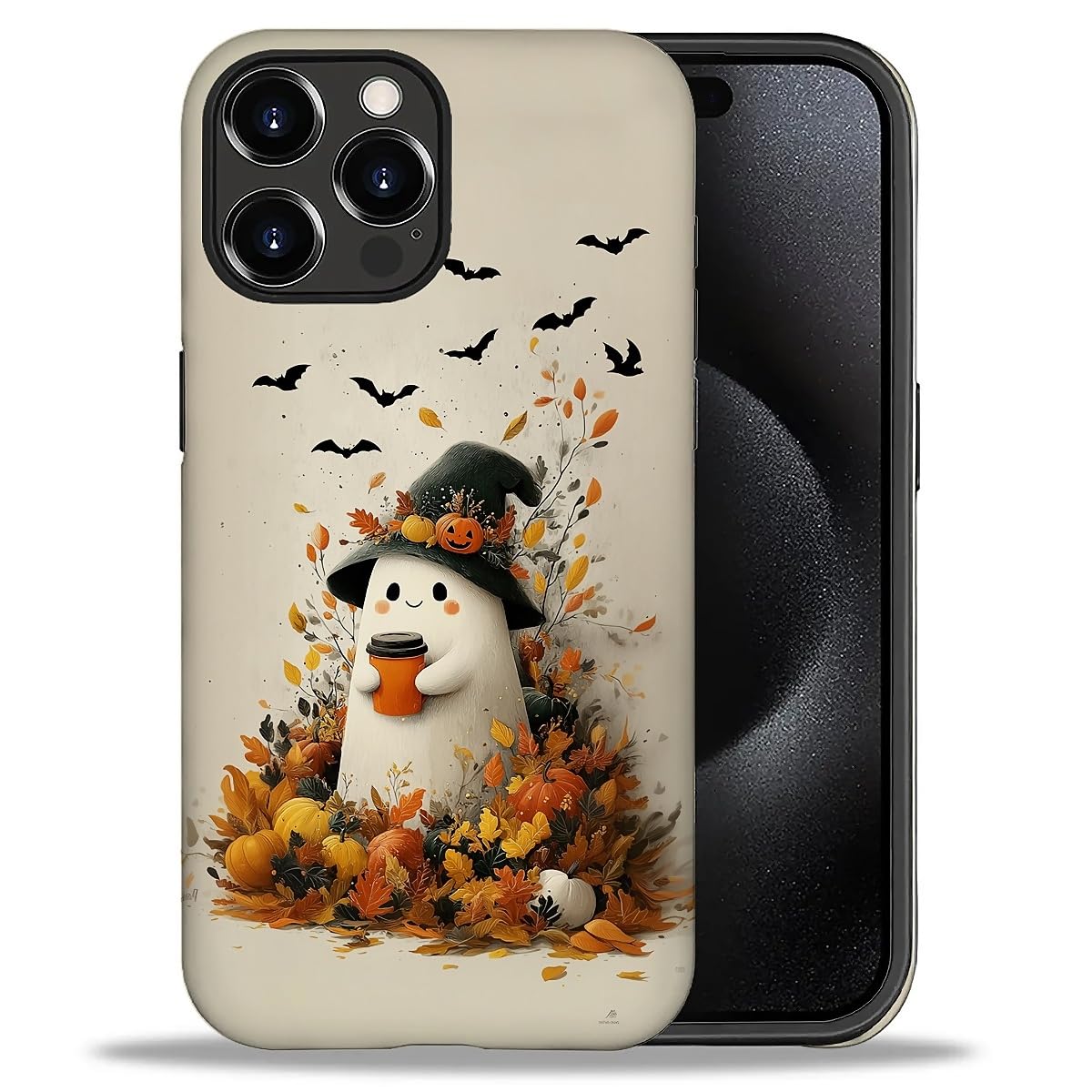 Case for iPhone 17,Drop Protection Hybrid 2-Layer Hard Phone Cover-Vintage Christmas Stamps Collage