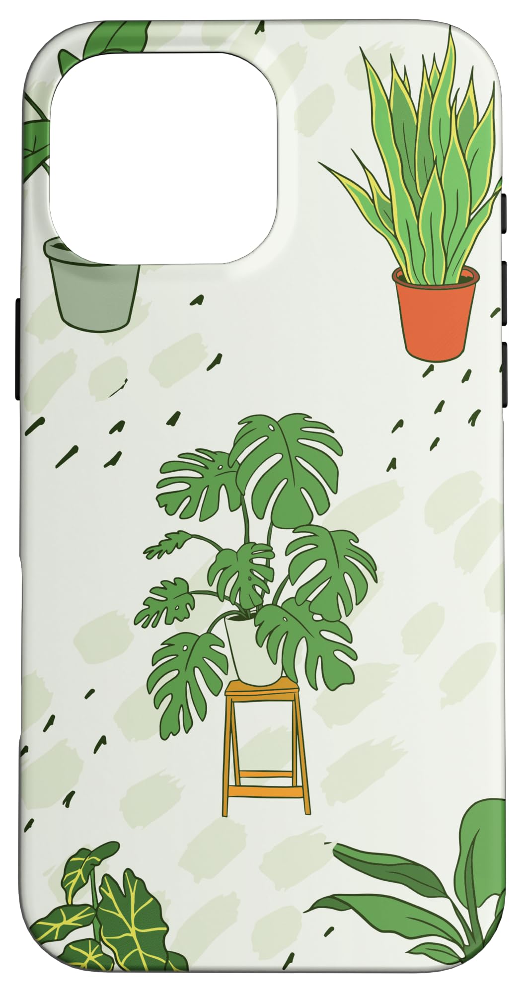 Monstera plant Houseplant Illustrations | Boho Nature Leaf Case for iPhone 15