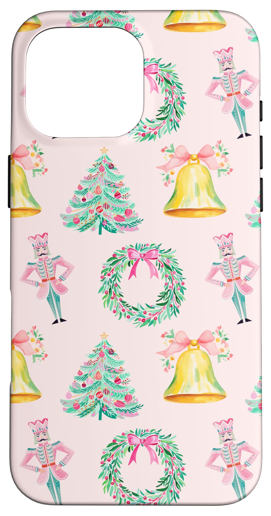 Preppy Pink Christmas Nutcracker Print Case for iPhone 15