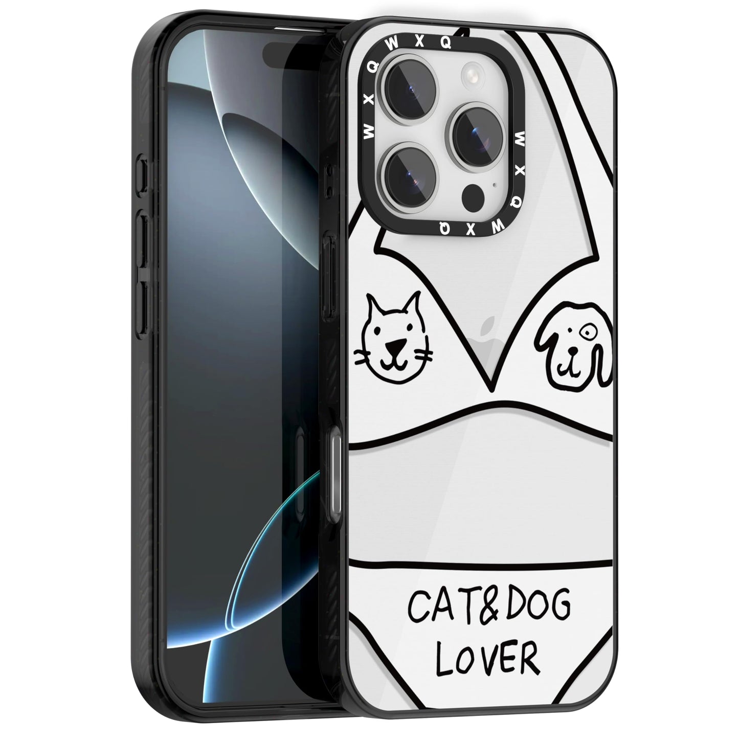 for iPhone 16 pro max Graffiti of Cartoon Animal Clear Phone Case | TPU+PC Premium Painted Anti-Drop Phone Case Superior Shock Absorption Military-Grade Drop Protection cover