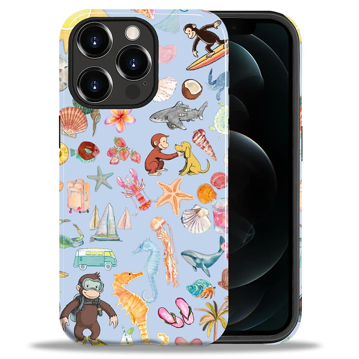 CARLOCA Case for iPhone 16 Pro,Vintage Cat Animal Pet Lover Collage Design Hybrid Dual Protection Soft TPU + Hard PC, Shockproof & Anti-Scratch Cover Men Women Stylish Protective Phone Case