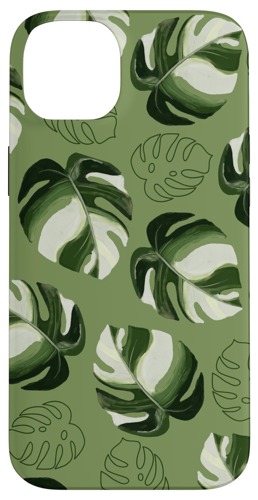 Monstera Deliciosa Leaves Plant Leaf Botanical Nature Case for iPhone 15