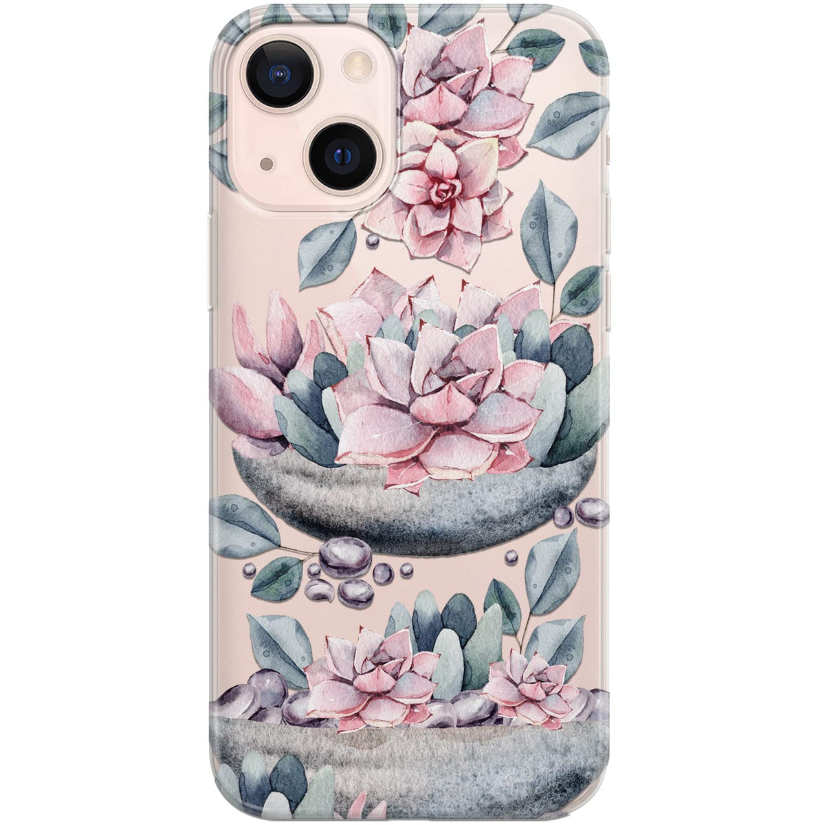 Phone Case Compatible with iPhone 17 Air 16e 15 Pro Max 14 Plus 13 12 Mini SE 11 Lightweight Olive Leaves Shockproof Plants Flexible Botanical Fern Green Herbs Cell Protective Print Floral