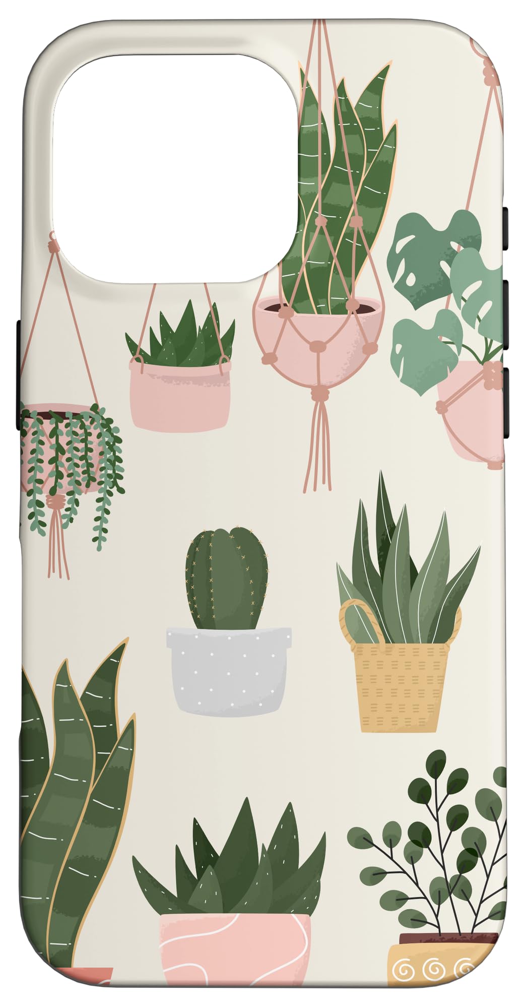 Boho Indoor and Outdoor Plant Illustrations Nature Art Phone Case for iPhone 15 Pro Max