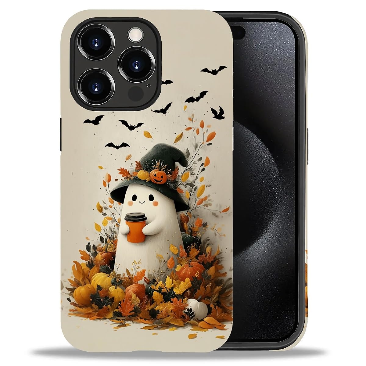 Case for iPhone 17,Drop Protection Hybrid 2-Layer Hard Phone Cover-Vintage Christmas Stamps Collage