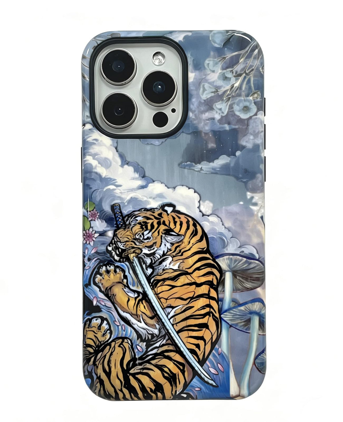 for iPhone 17 Pro Case Cute Retro Chinese-Style Tiger Phone Case Made of Hard PC Material, It Provides Full Protection with A Glossy Finish for Women (Green, iPhone 17 Pro)