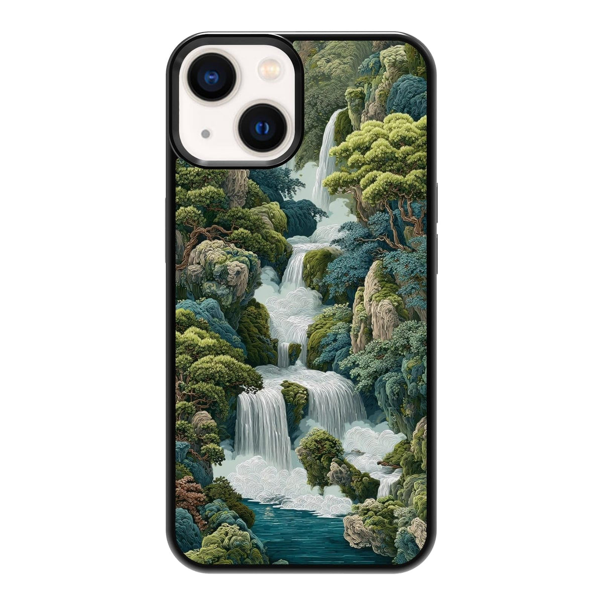 Black Cat Indoor Jungle Potted Plants Bookshelf Dark Green Botanical Urban Forest Phone Case, Shockproof Protective Cover for iPhone 11 12 13 14 15 16 17 Pro Max Plus Mini XR 7 8 SE