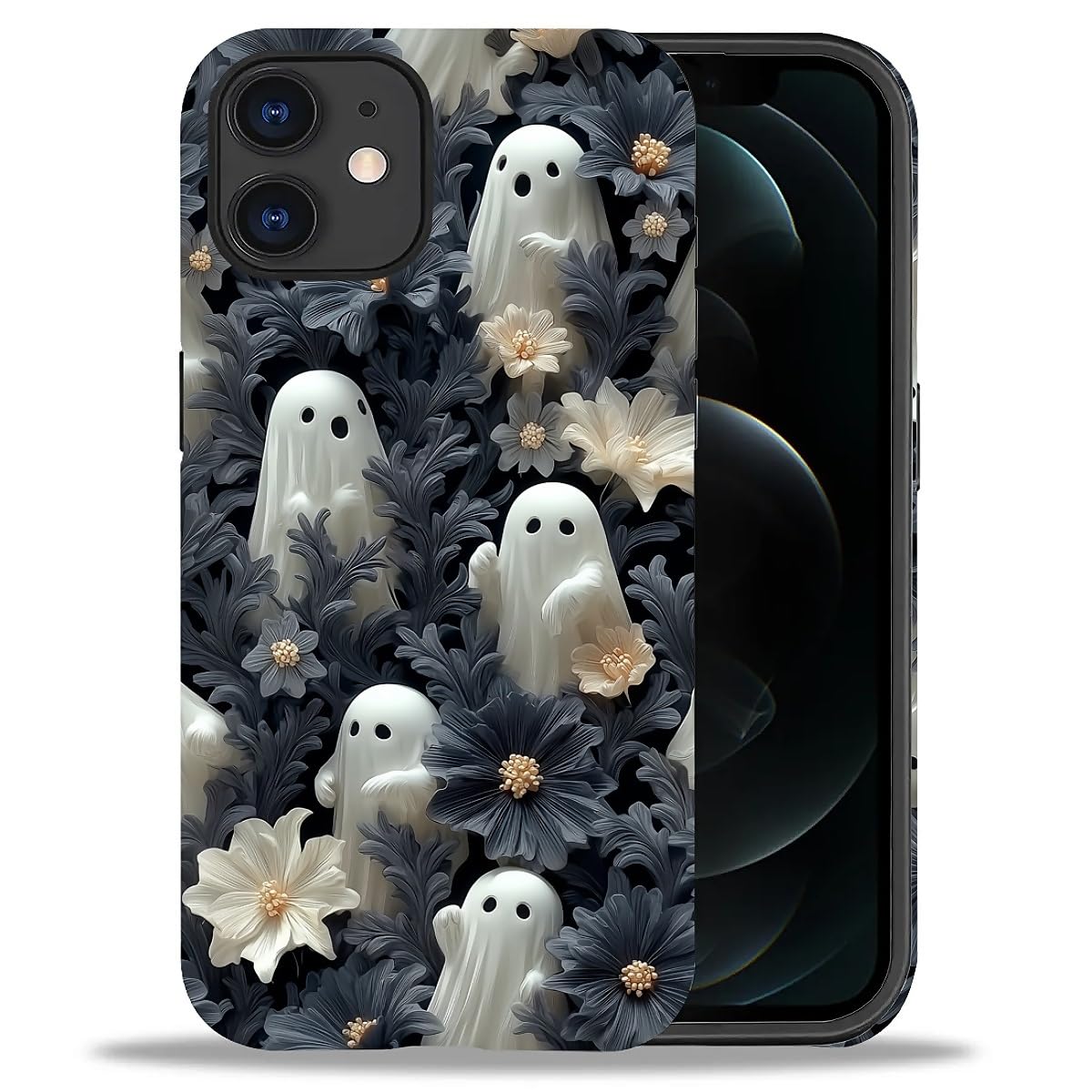 Case for iPhone 17,Drop Protection Hybrid 2-Layer Hard Phone Cover-Vintage Christmas Stamps Collage