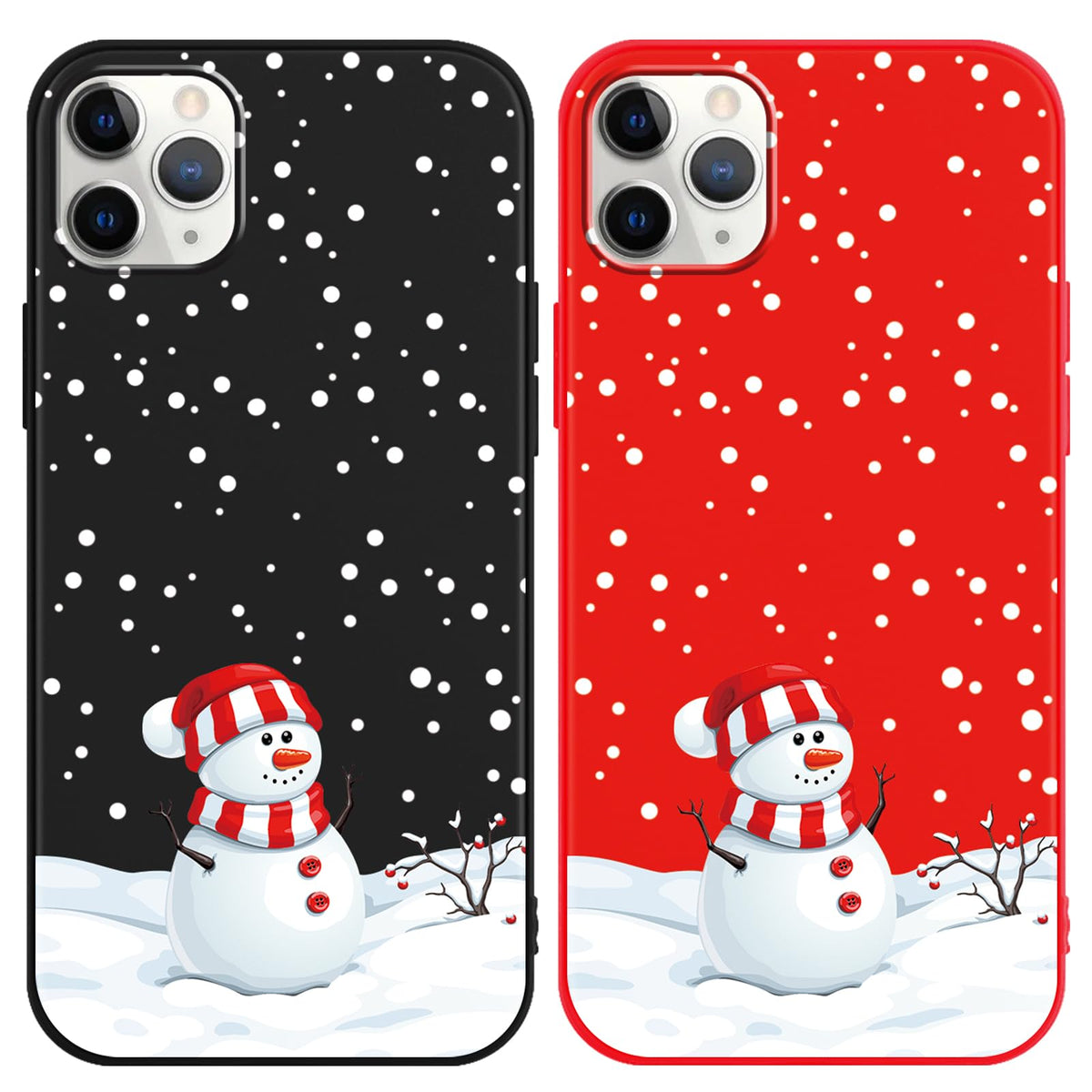 2 Pack Christmas Phone Case for iPhone 16 6.1'', Cute Christmas Tree Pattern Gifts Case with Gingerbread Canes Design Soft TPU Anti-Fall Protective Slim Shockproof Cover for Girl Women Men