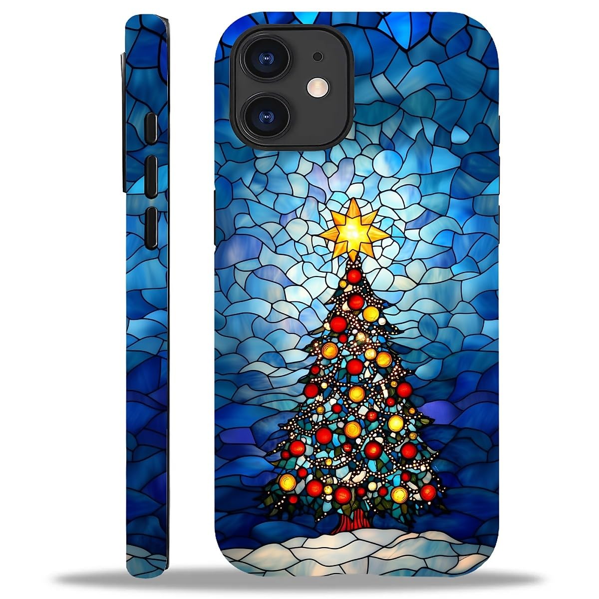 Case Compatible with iPhone 16,Christmas Decorations-Santa Claus Hybrid 2-Layer Hard Shell+Silicone Double Protective Scratch-Resistant Shockproof Case for iPhone 16