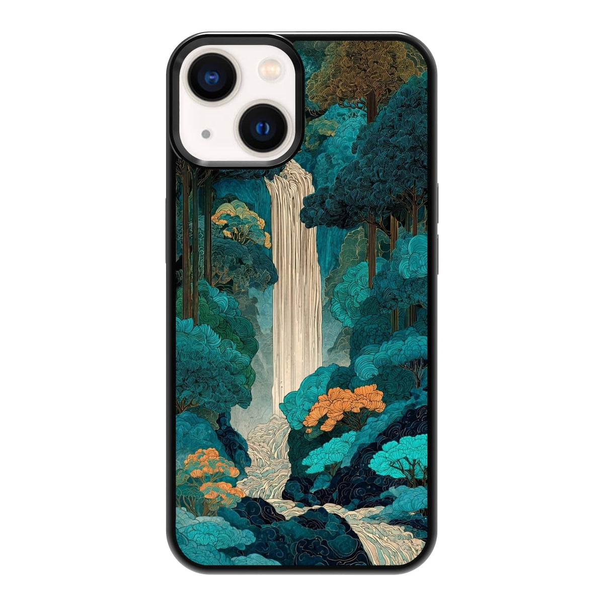 Black Cat Indoor Jungle Potted Plants Bookshelf Dark Green Botanical Urban Forest Phone Case, Shockproof Protective Cover for iPhone 11 12 13 14 15 16 17 Pro Max Plus Mini XR 7 8 SE