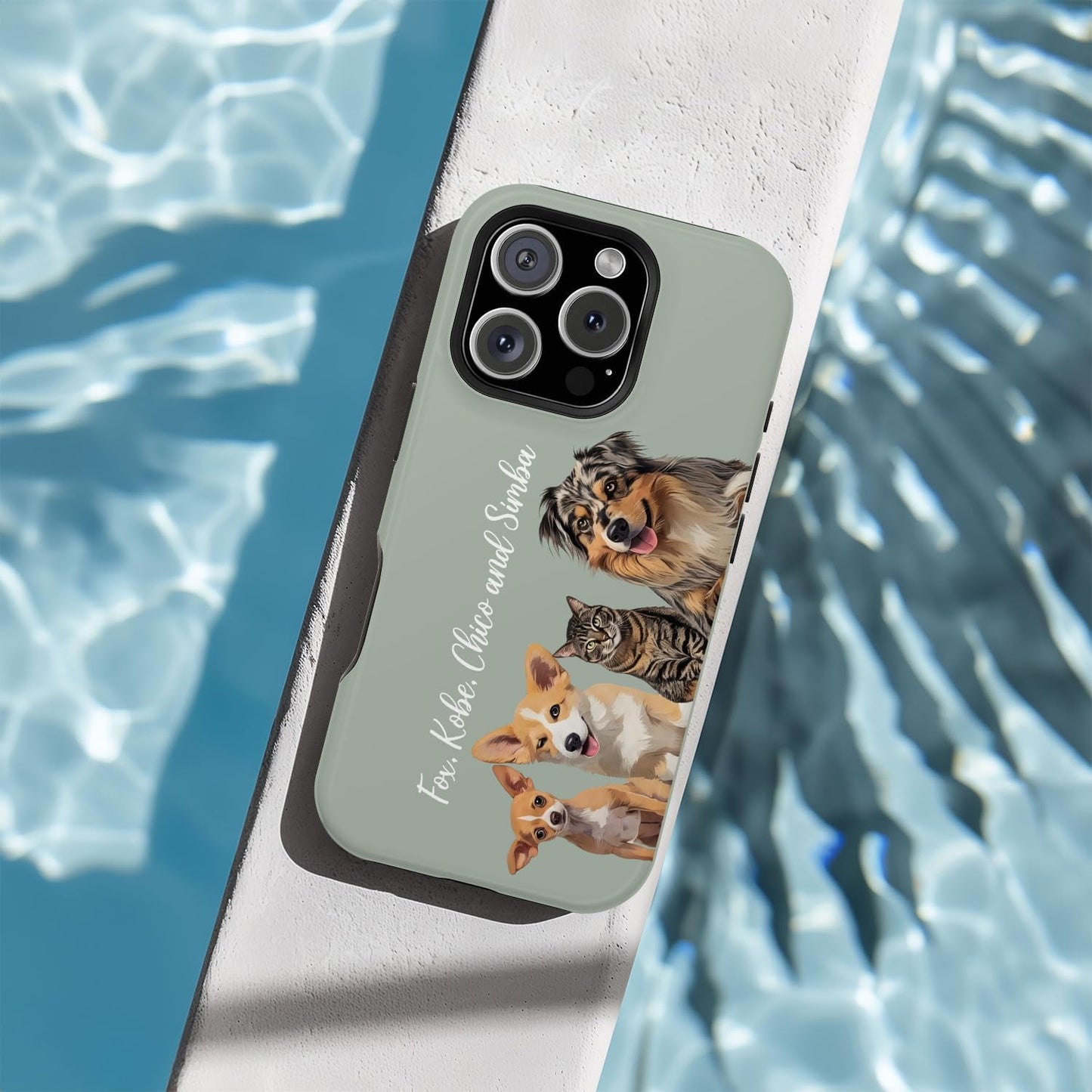 Personalized Pet Photo Phone Case - Custom Name and Picture, Dog Cat Case, Gifts For Dog Mom, Compatible with 17 16 15 14 12 13 11 S24 S24 (Pet 2)