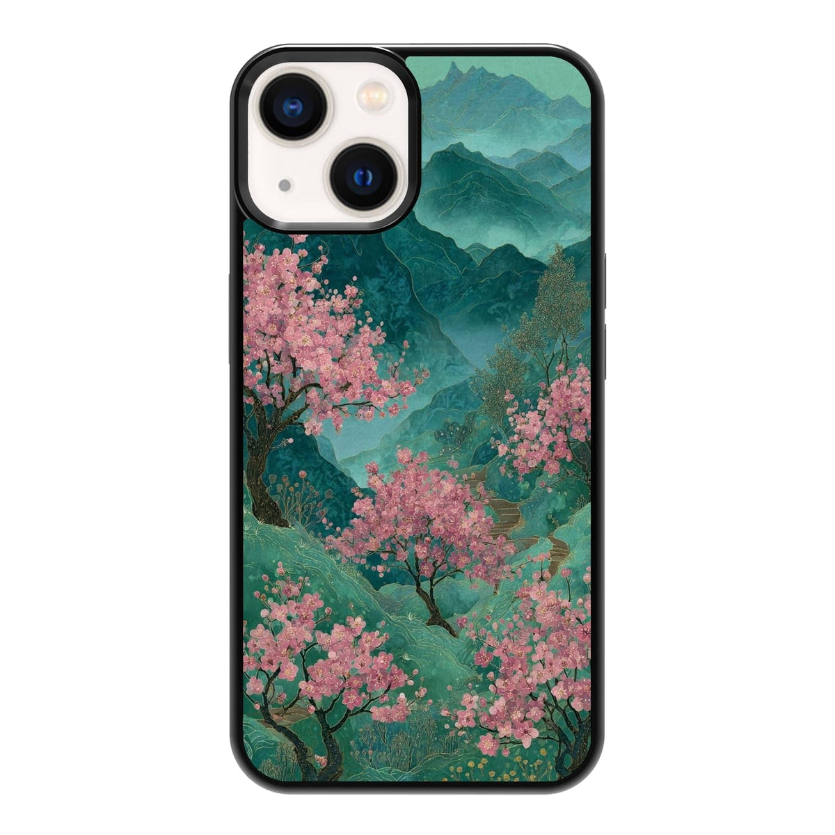 Vibrant Redwood Forest Path Wildflowers Nature Landscape Phone Case, Shockproof Protective Cover for iPhone 11 12 13 14 15 16 17 Pro Max Plus Mini XR 7 8 SE