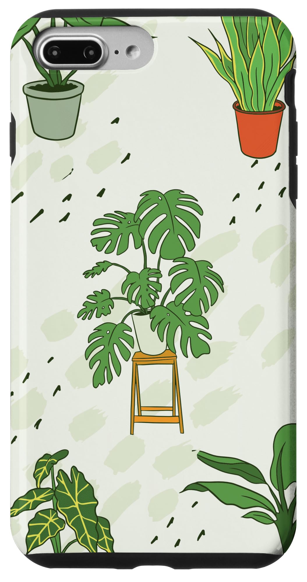 Monstera plant Houseplant Illustrations | Boho Nature Leaf Case for iPhone 15